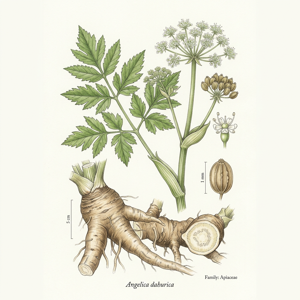 Angelica dahurica (Angelica dahurica) - Medicinal herb used for Pain Relief, Asthma