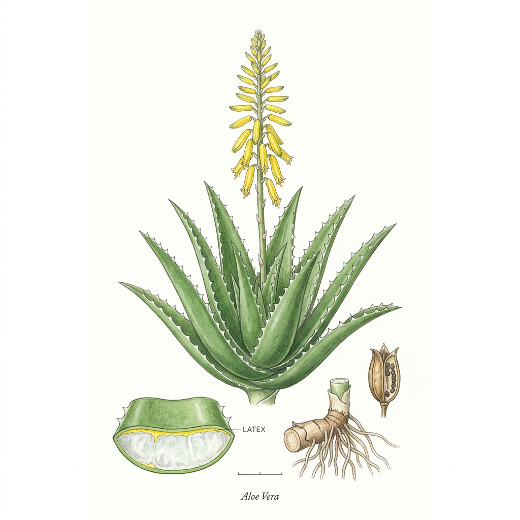 Aloe Vera (Aloe Vera) - Medicinal herb used for Wound Healing, Inflammatory Bowel Disease