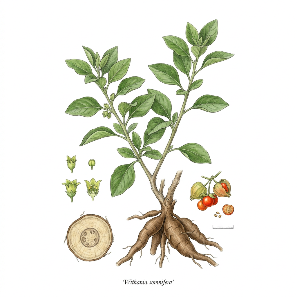 Ashwagandha (Withania somnifera) - Medicinal herb used for Anxiety Disorders, Cognitive Impairment