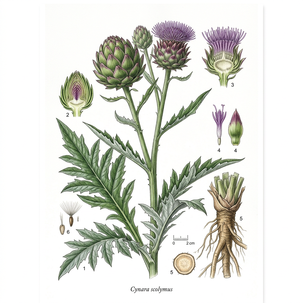 Artichoke (Cynara scolymus) - Medicinal herb used for Liver support, Cholesterol