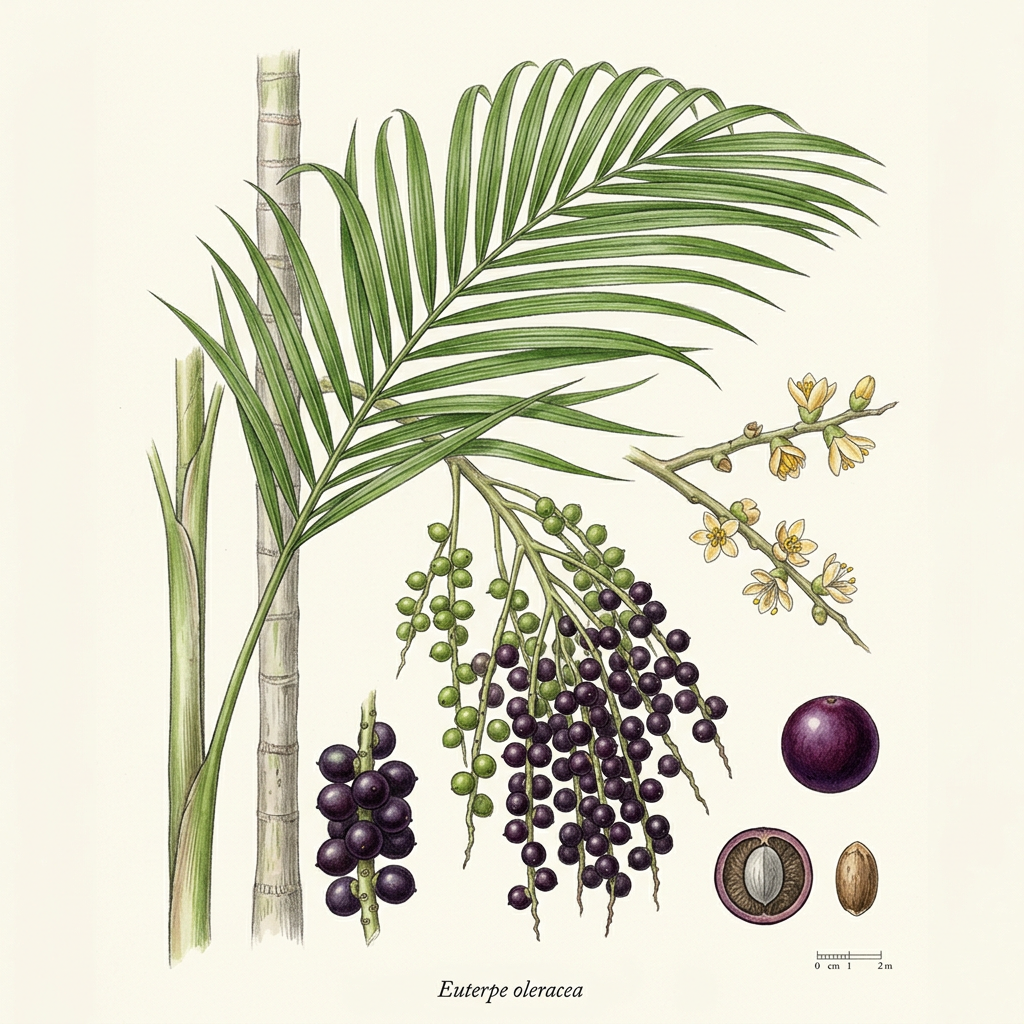 Acai (Acai) - Medicinal herb used for Antioxidant, Cardiovascular health