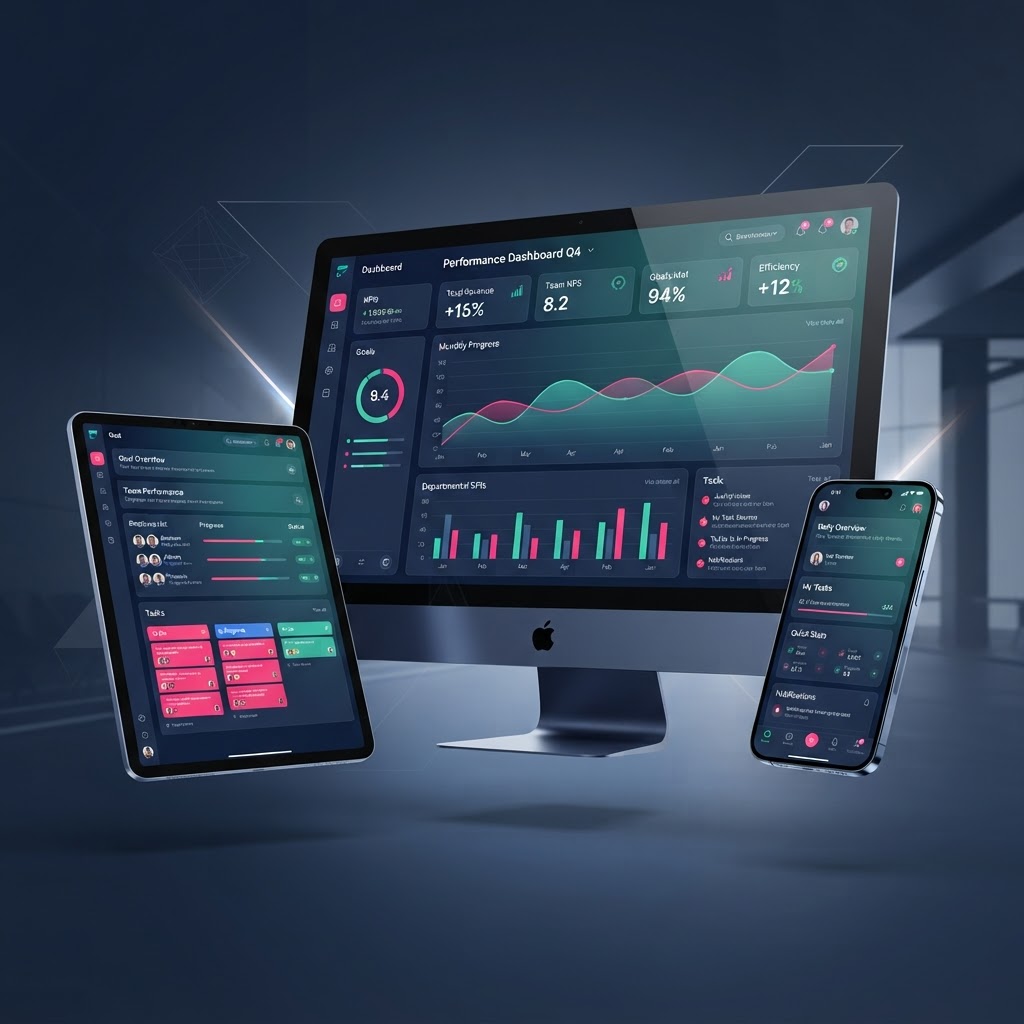 KPI-Duhige Dashboard on Web, Tablet & Mobile