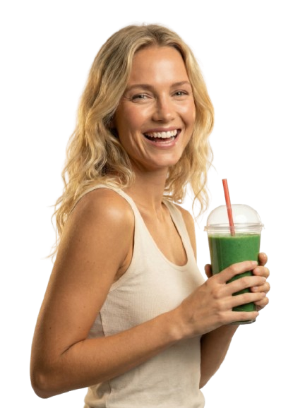 Woman drinking smoothie