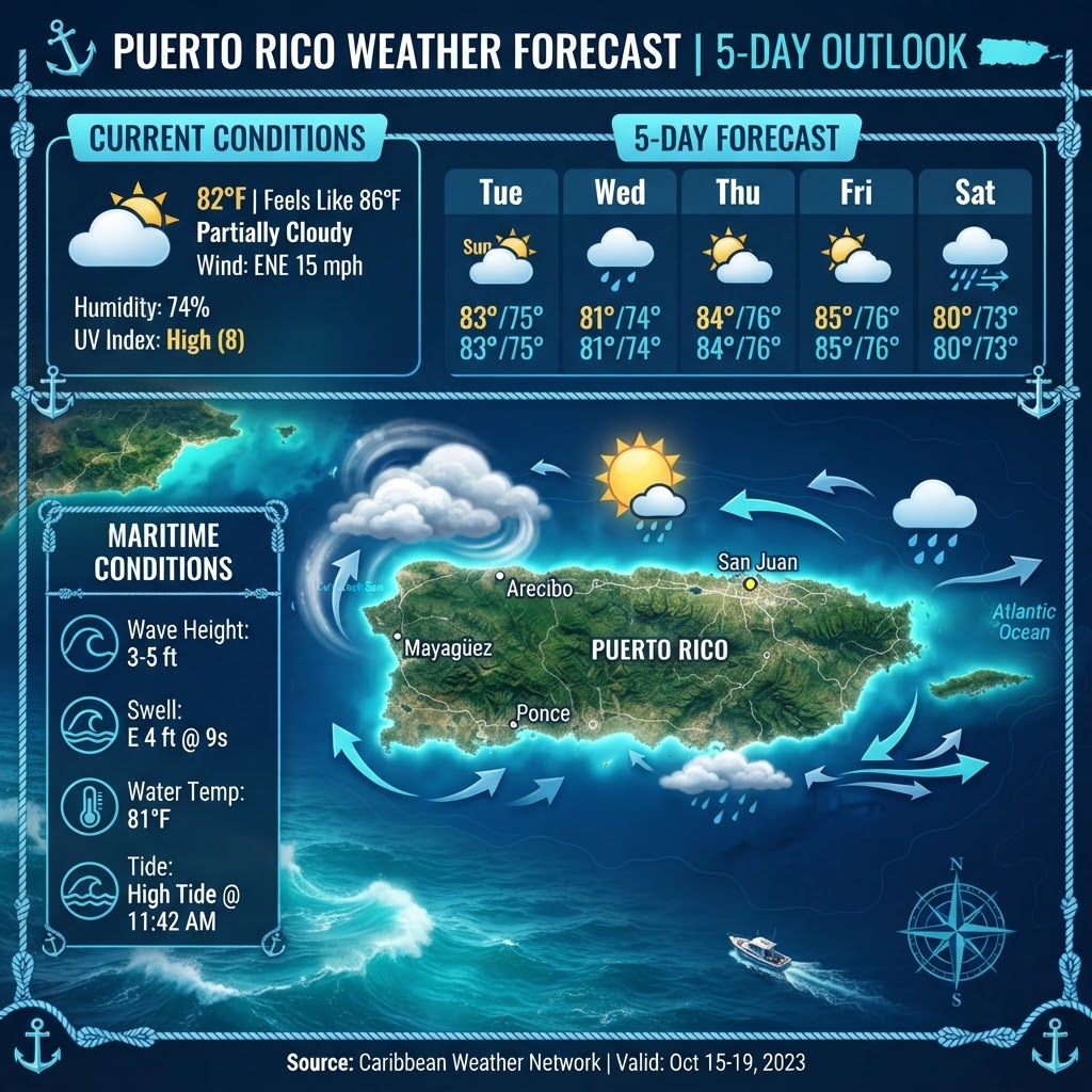 Choppy Seas and Afternoon Storms: Puerto Rico Weather Update