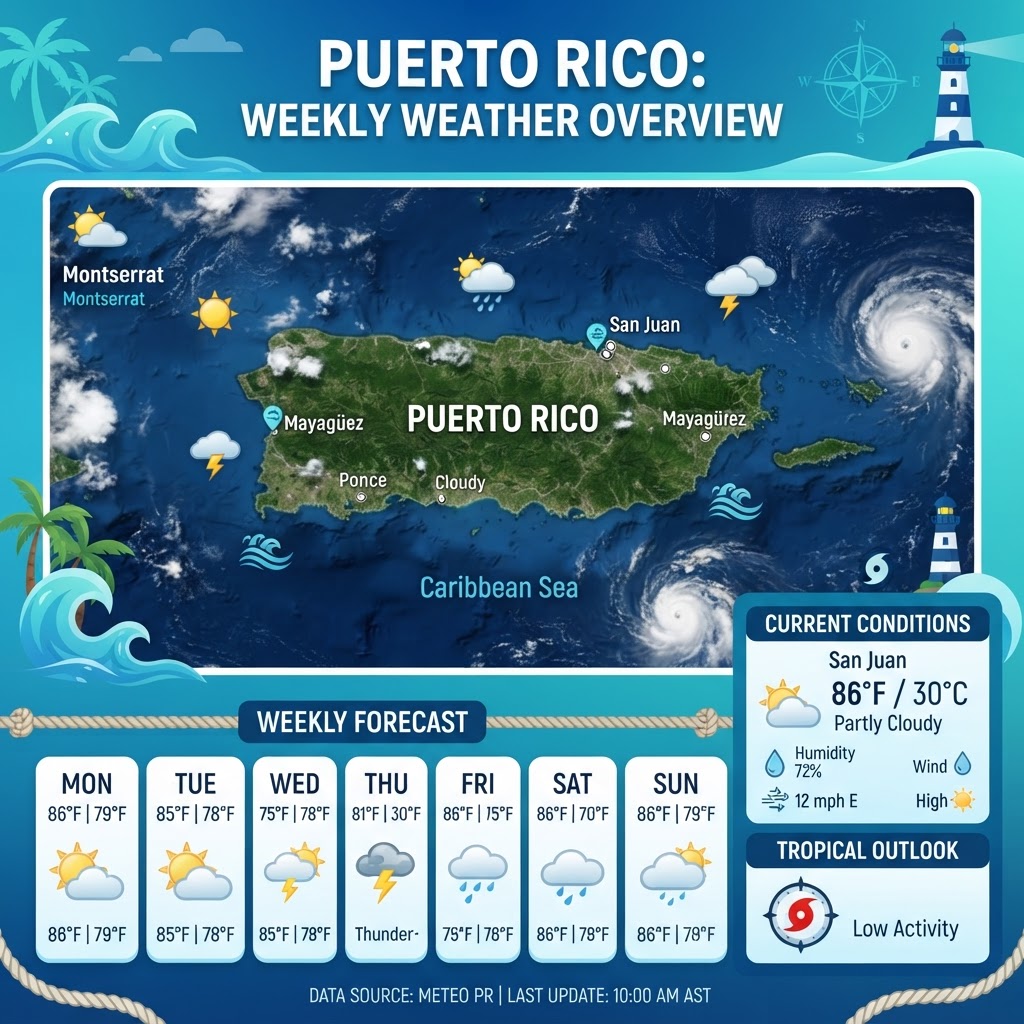 Puerto Rico Weather Update: High Humidity and Tropical Wave Incoming