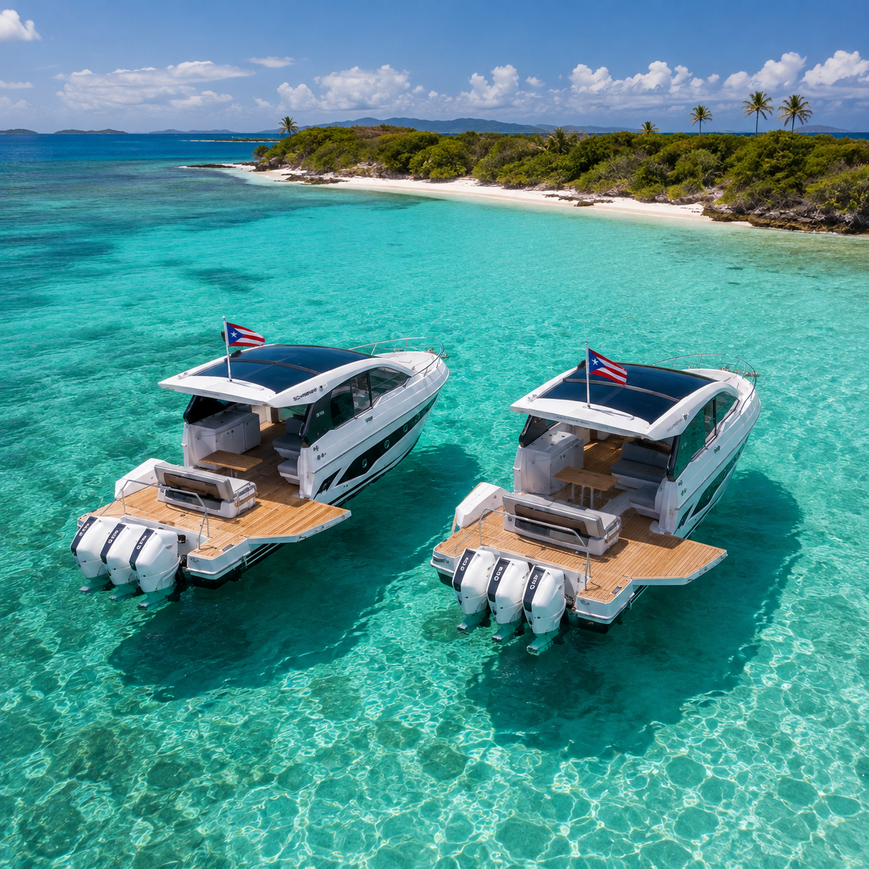 Twin yacht charter to Icacos for up to 24 guests