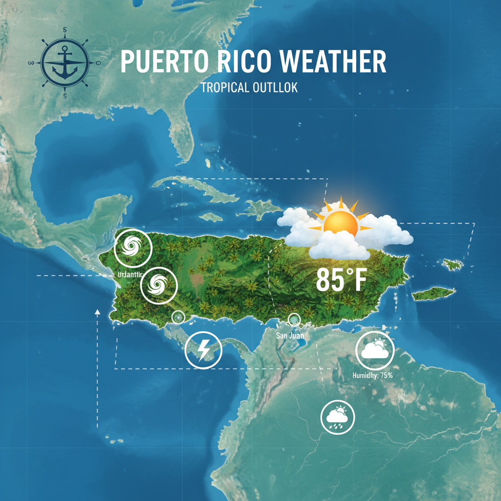 🌞 Sunny Skies and Pleasant Breezes in Puerto Rico Today