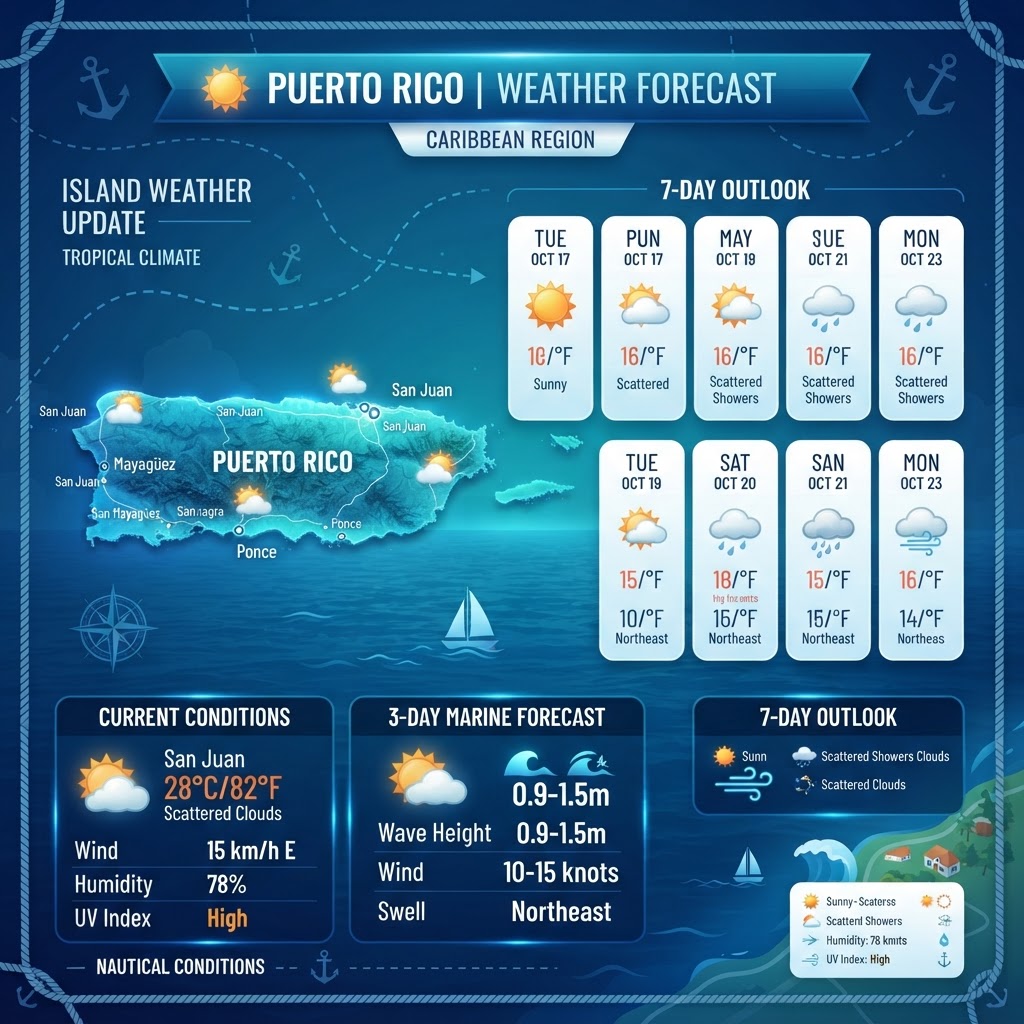 Puerto Rico Weather & Marine Update: Hazy Skies and Moderate Seas