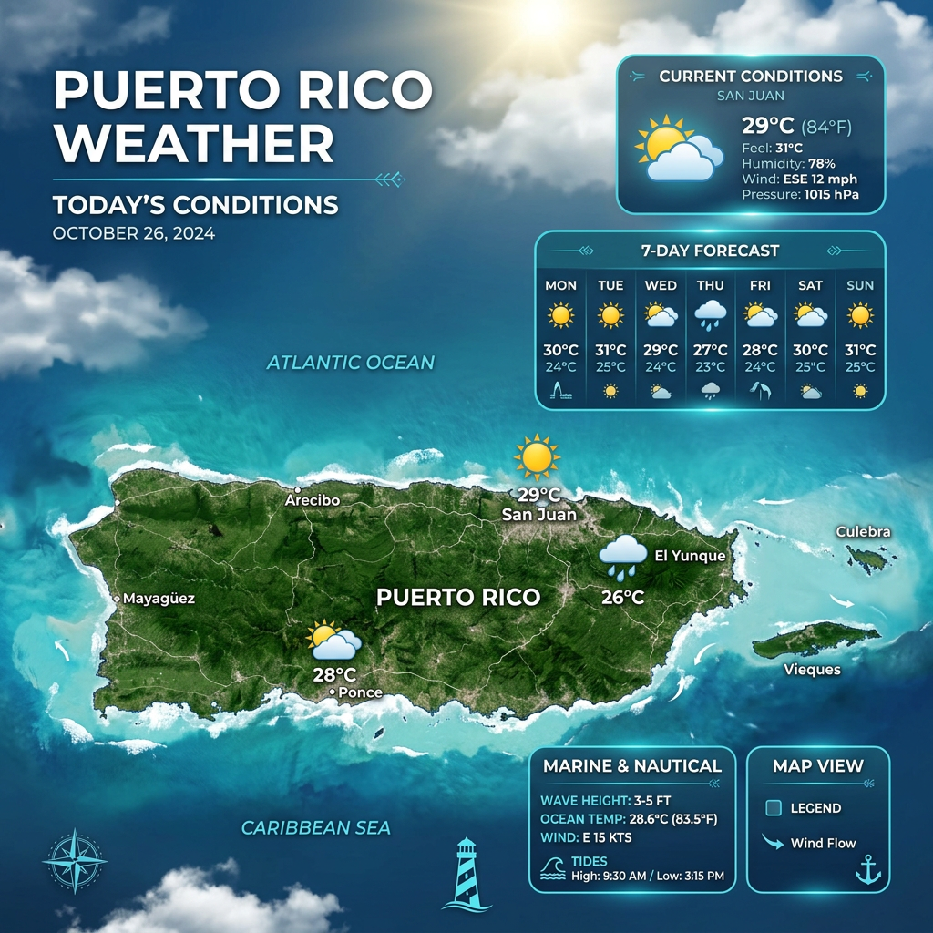 🌞 Sunny and Breezy Sunday in Puerto Rico