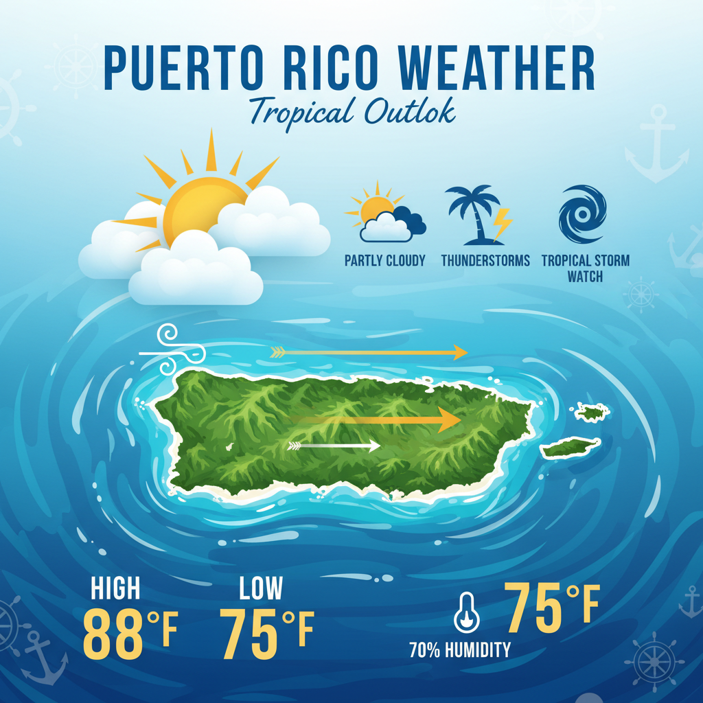 🌞 Sunny and Breezy Conditions Across Puerto Rico