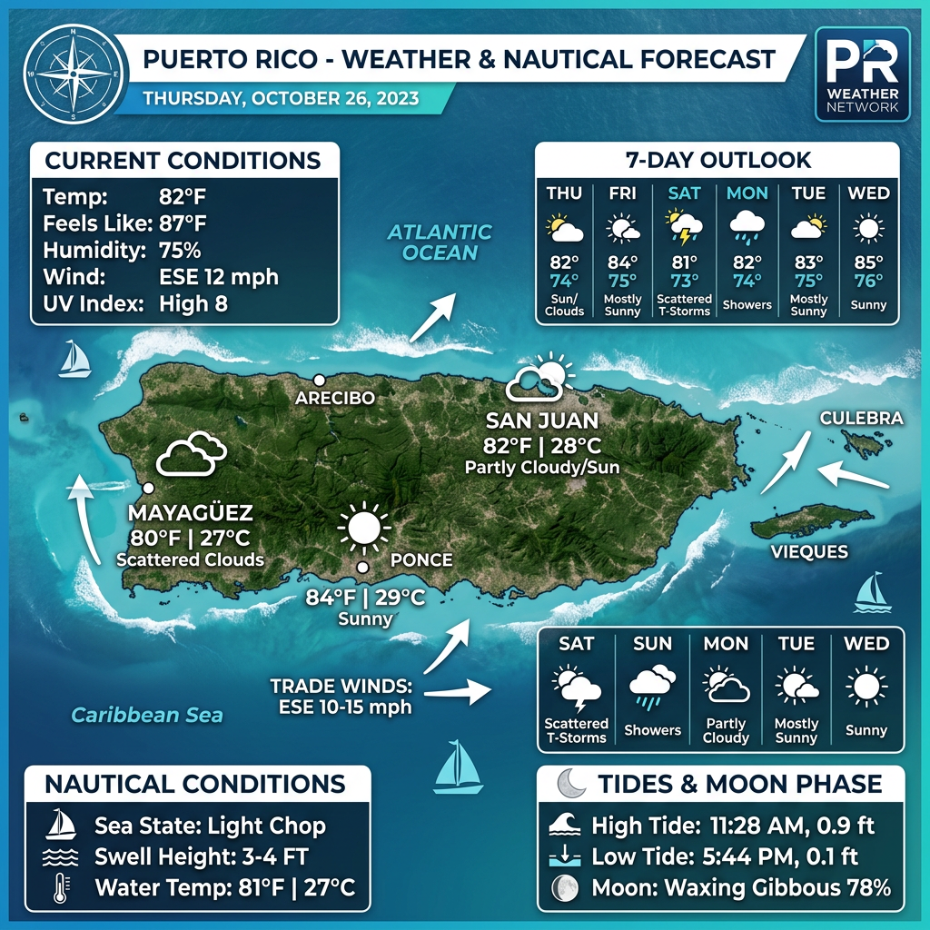 🌞 Sunny and Breezy Sunday in Puerto Rico