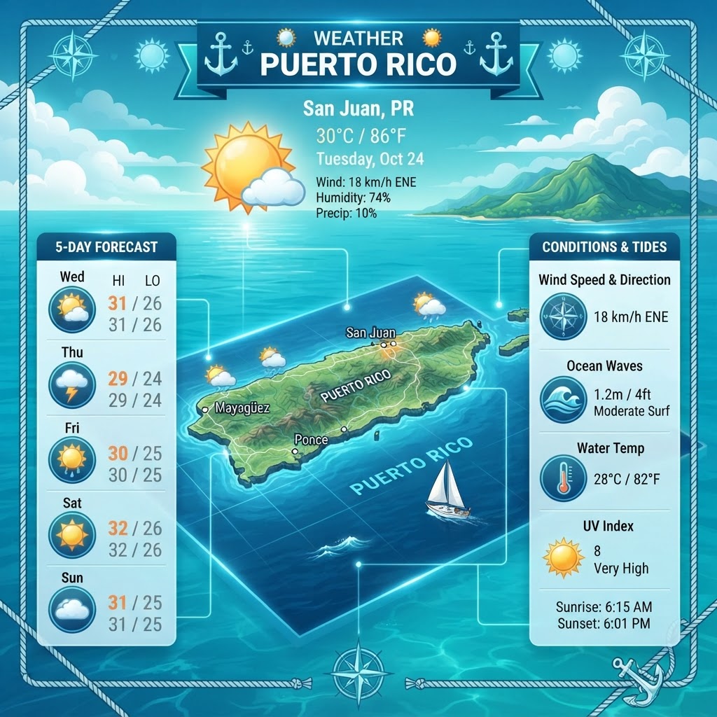 Heat and Haze Alert: Saharan Dust and Choppy Seas Across Puerto Rico