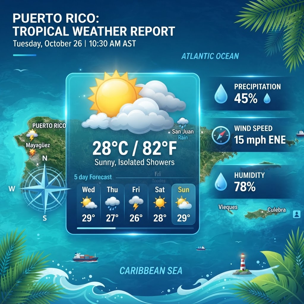 Caribbean Haze and Fresh Breezes: Puerto Rico's July 14th Weather Update