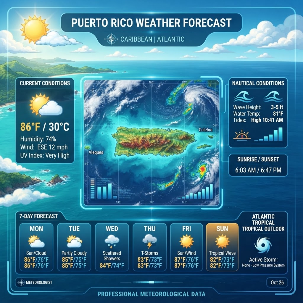 Heat and Haze: Puerto Rico Braces for High Temperatures and Passing Tropical Wave
