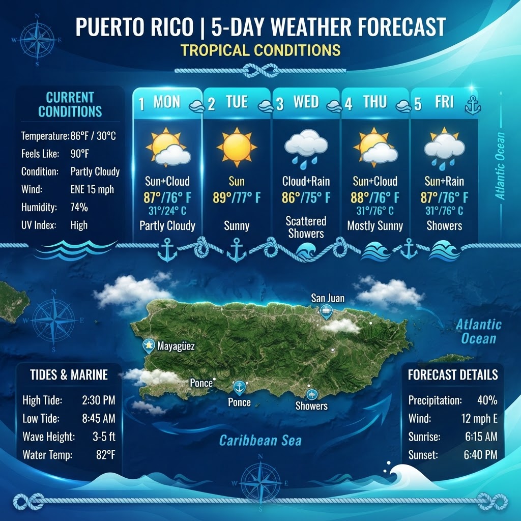 Puerto Rico Weather: Tropical Breezes and Sunny Skies Dominate the Archipelago