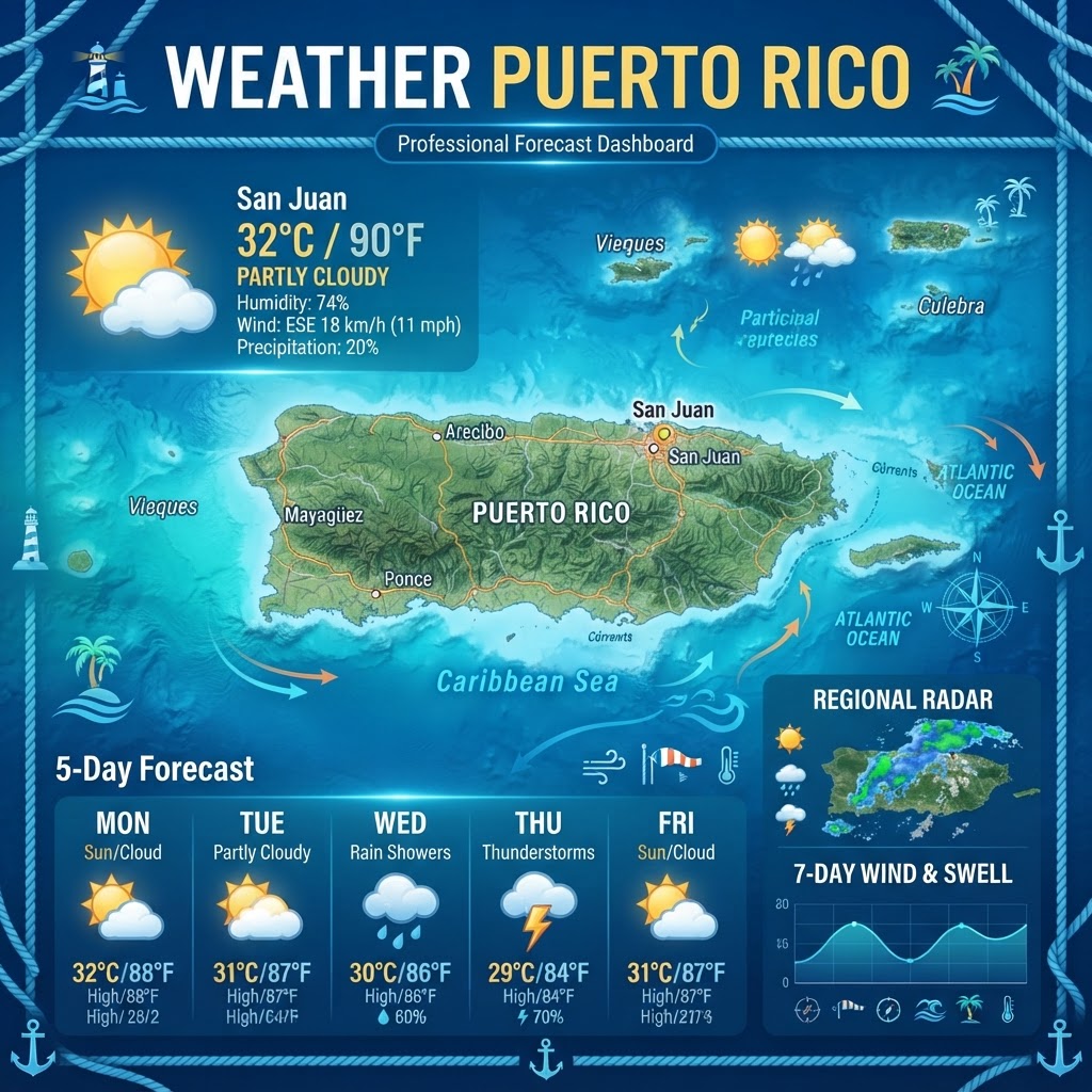 Puerto Rico Marine & Coastal Update: Breezy Conditions and Small Craft Advisories