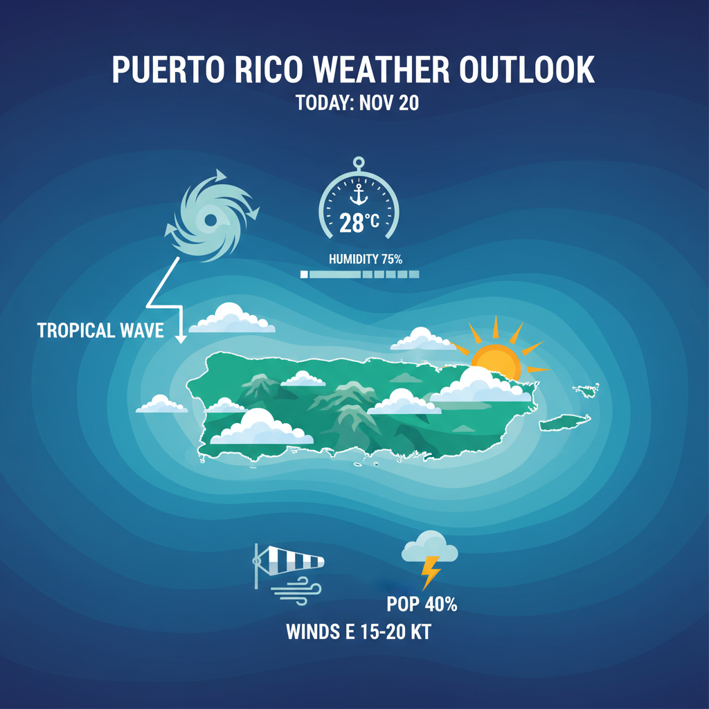 🌞 Sunny Skies and Gentle Breezes in Puerto Rico Today