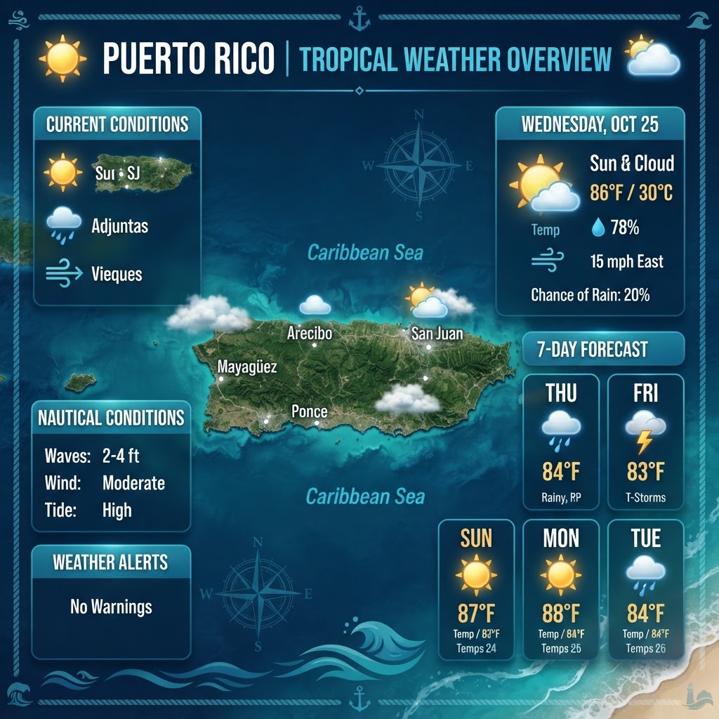 Hazardous Seas and High Heat: Puerto Rico Weather & Marine Update