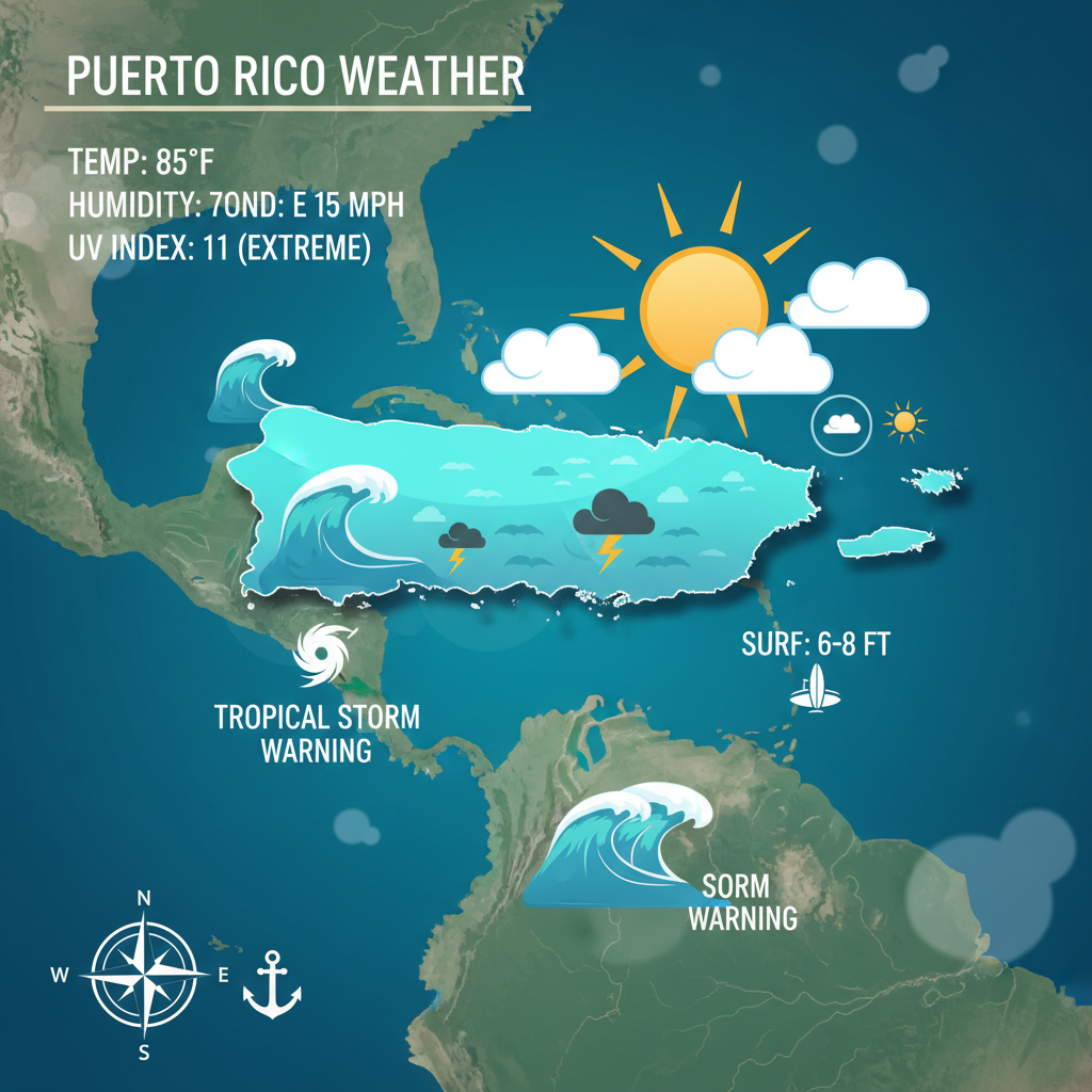 Sailing Skies & Tropical Sun: Today's Puerto Rico Weather and Marine Outlook