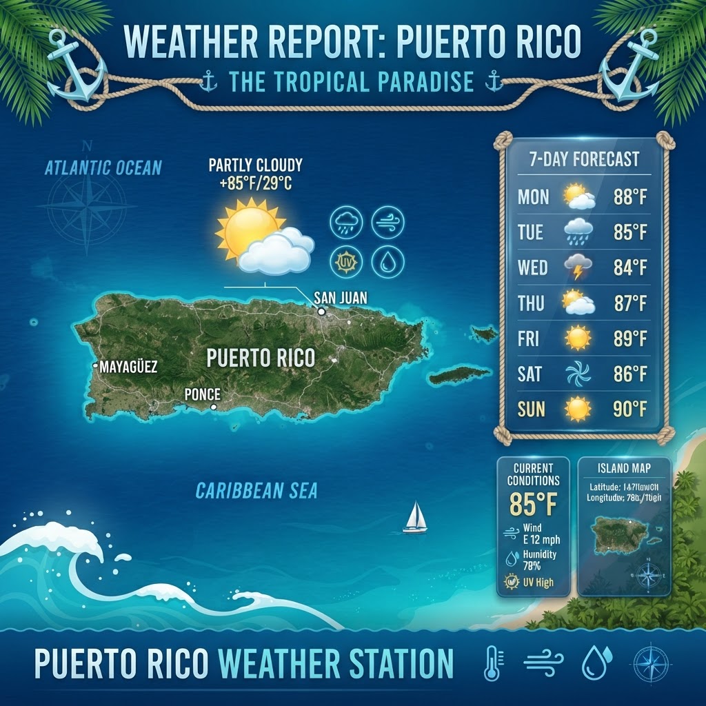 Tropical Summer Heat and Fresh Breezes: Puerto Rico's Marine and Coastal Weather Update