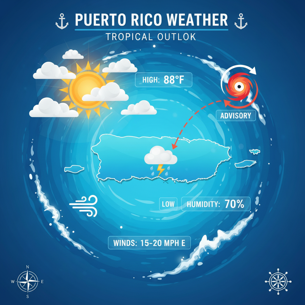 🌞 Sunny and Breezy Conditions Across Puerto Rico