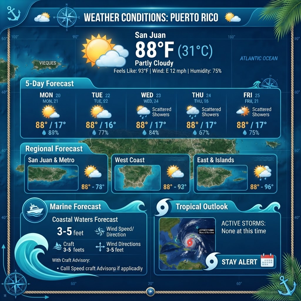 Puerto Rico Weather Update: Tropical Wave Brings Rain and Flooding Risks