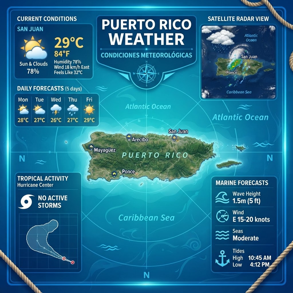 Puerto Rico Coastal & Marine Report: Breezy Trades and High Heat