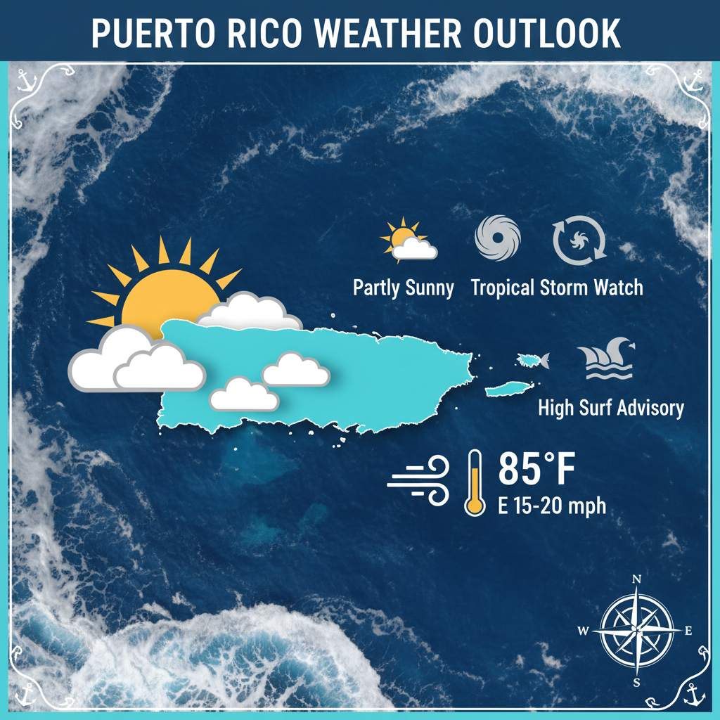 🌞 Sunny and Breezy Conditions Across Puerto Rico Today