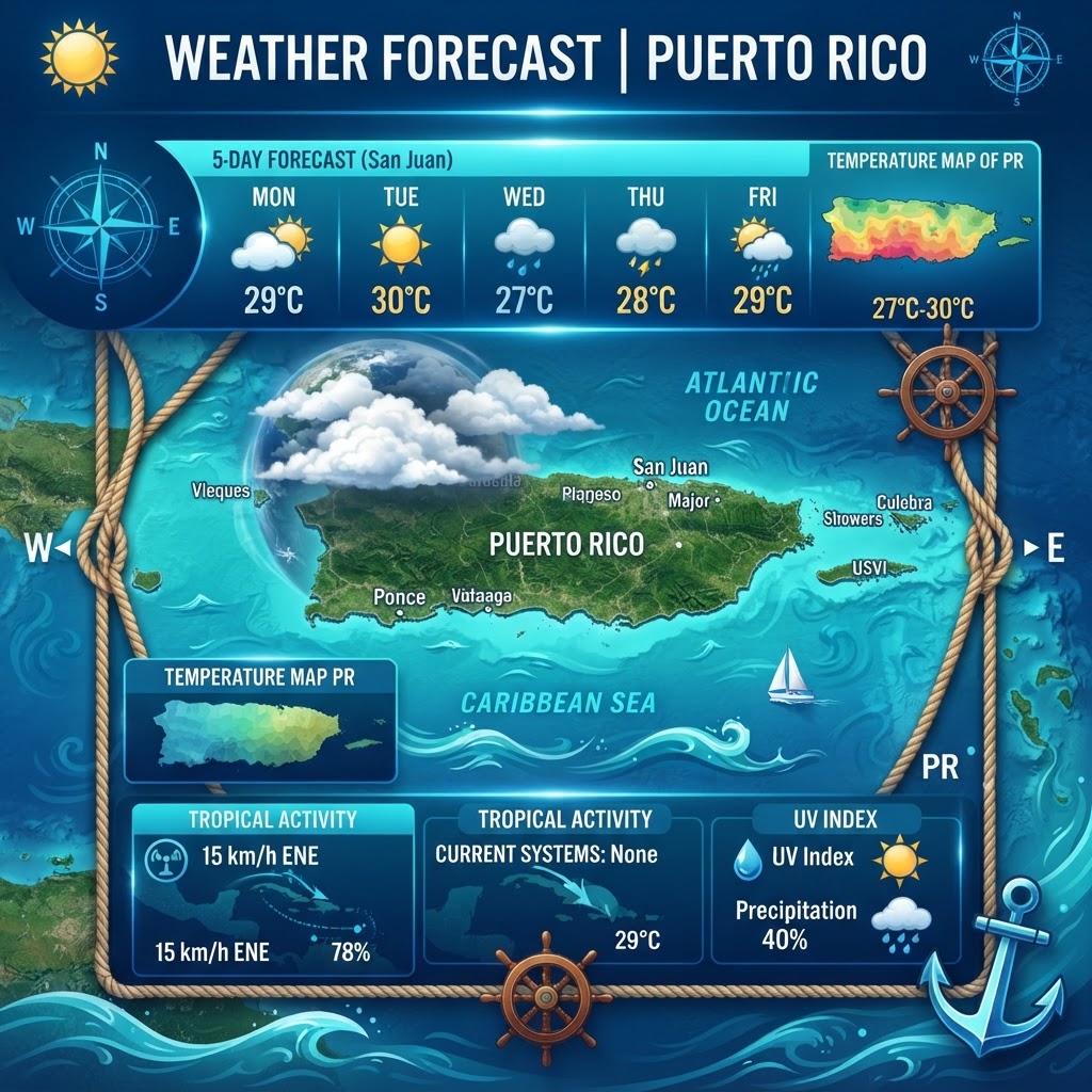 Puerto Rico Weather: Strengthening Winds and Building Seas