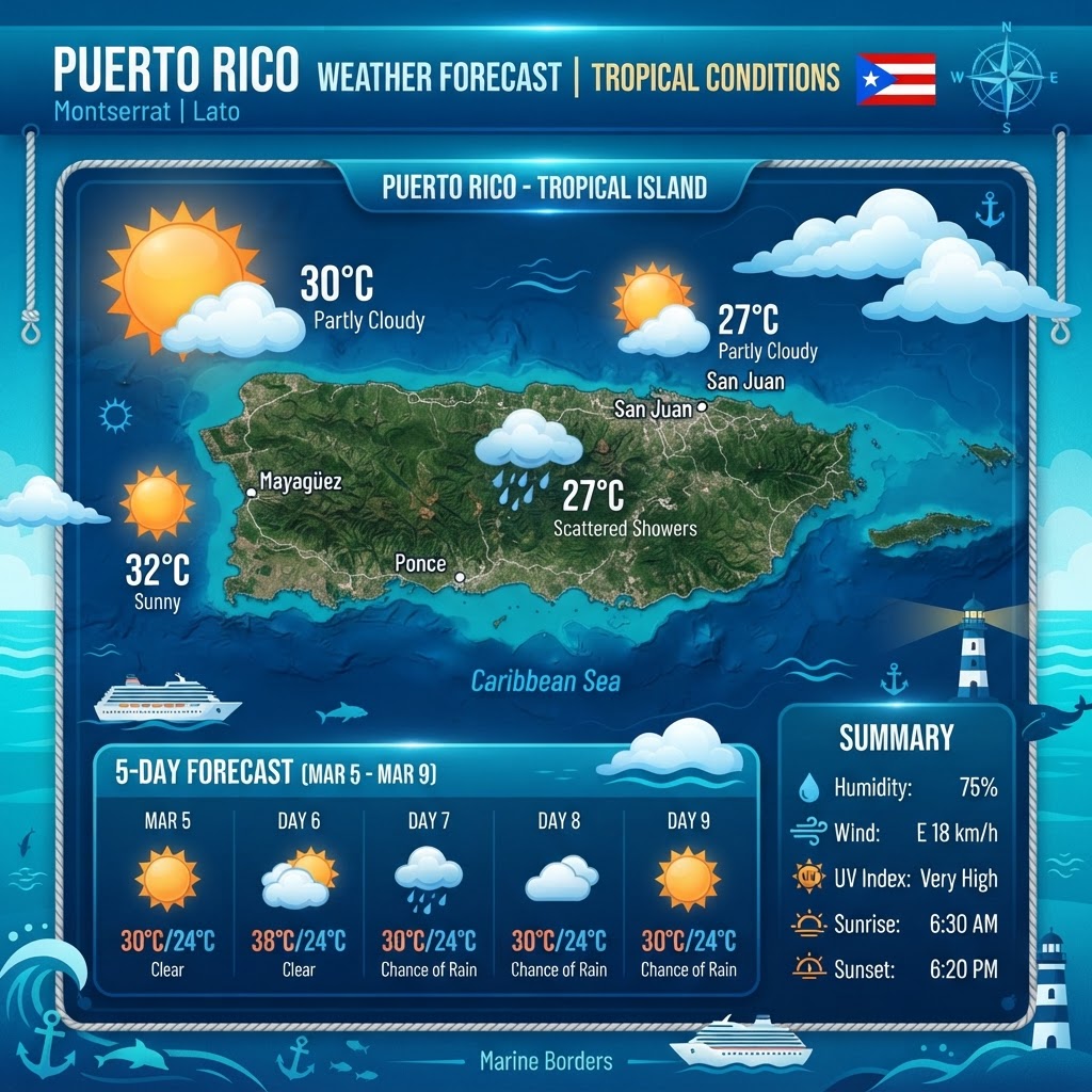 Puerto Rico Weather & Marine Alert: Small Craft Advisory in Effect