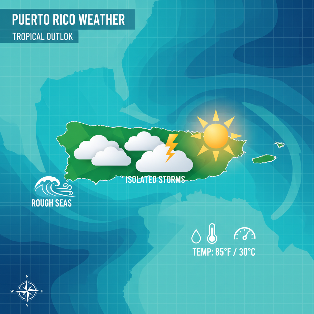 🌞 Sunny Skies and Breezy Conditions in Puerto Rico Today