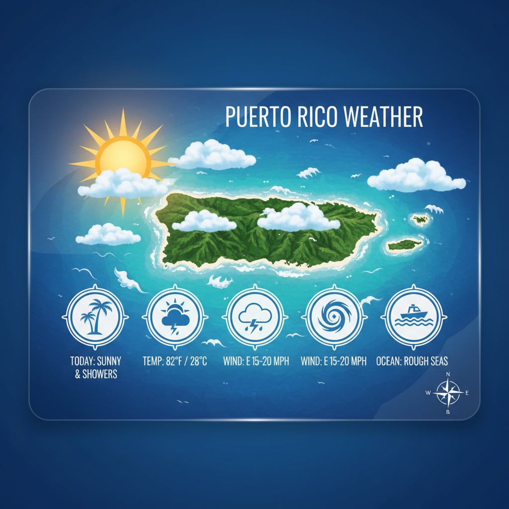 Breezy Easterlies and Choppy Seas: Sunday Weather Outlook for Puerto Rico