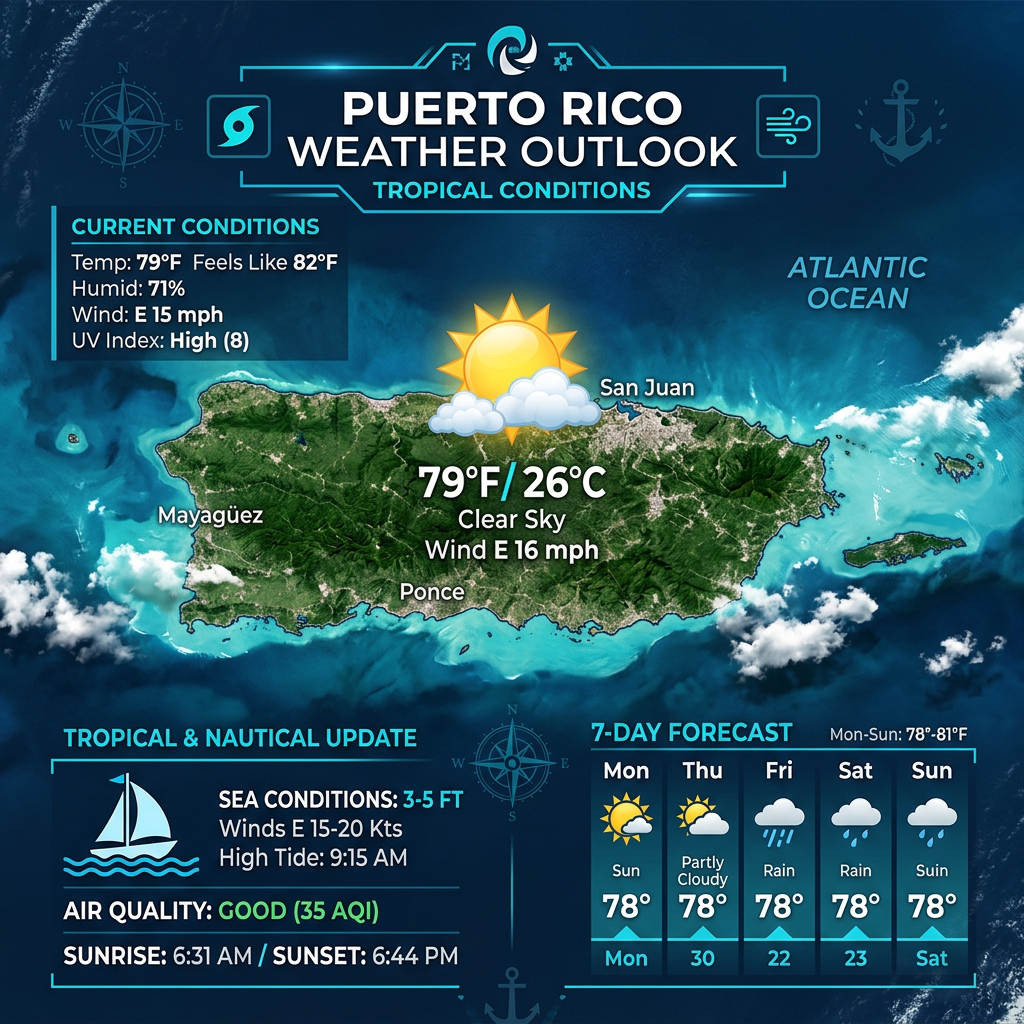 🌞 Sunny Skies and Gentle Breezes: Your Puerto Rico Weather Update