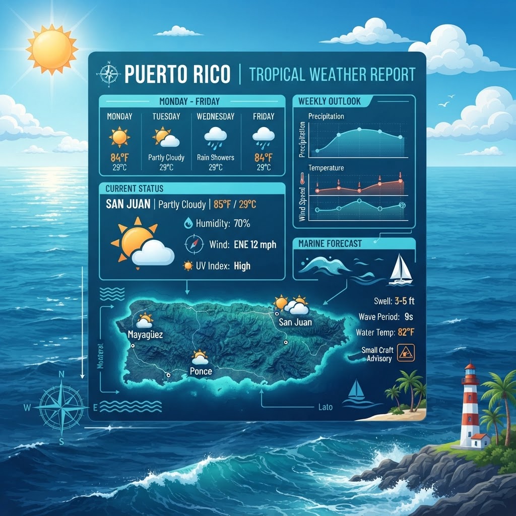 Tropical Heat & Breezy Seas: Puerto Rico July 31 Weather Report