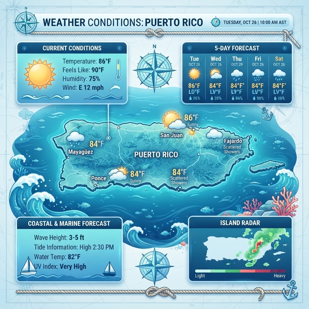 Puerto Rico Marine and Coastal Weather Report