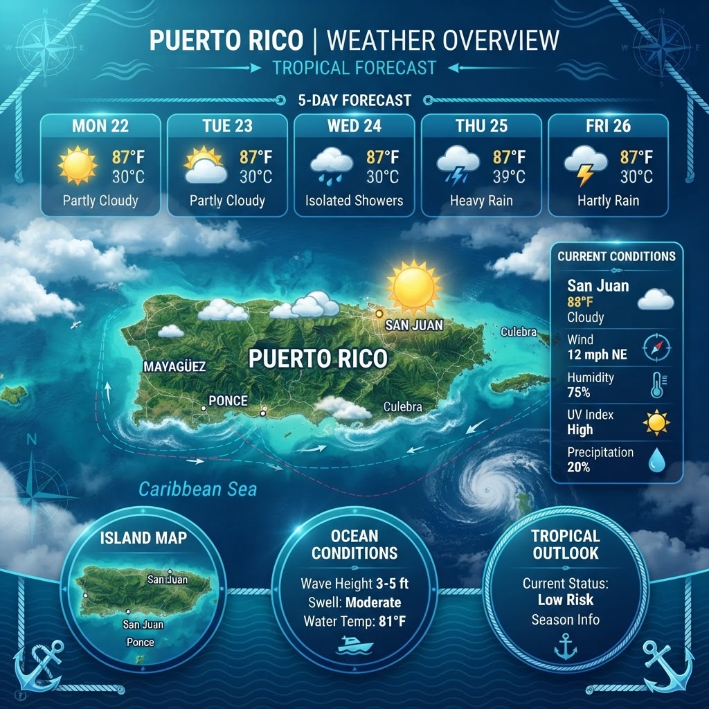 Puerto Rico Marine & Weather Update: Small Craft Advisory in Effect