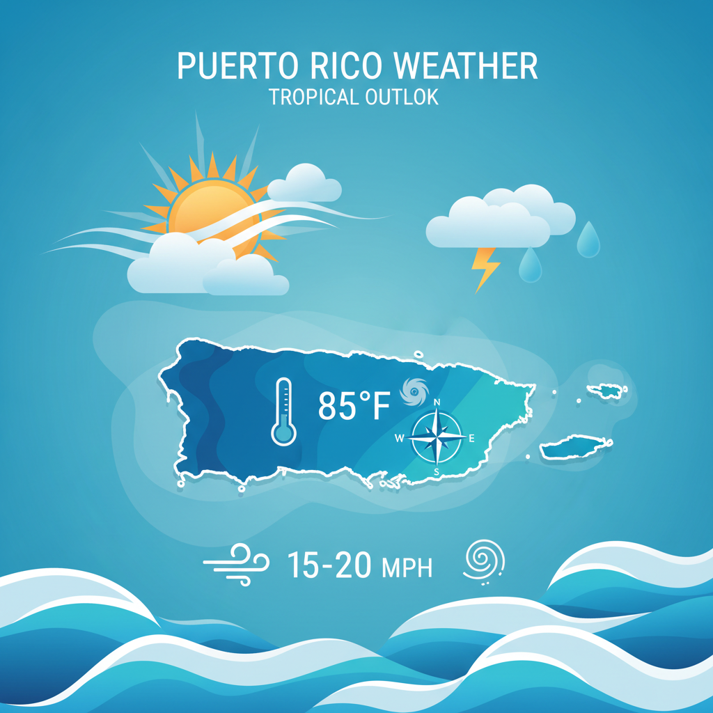Puerto Rico Weather: Choppy Seas and Passing Showers Ahead of New Moon