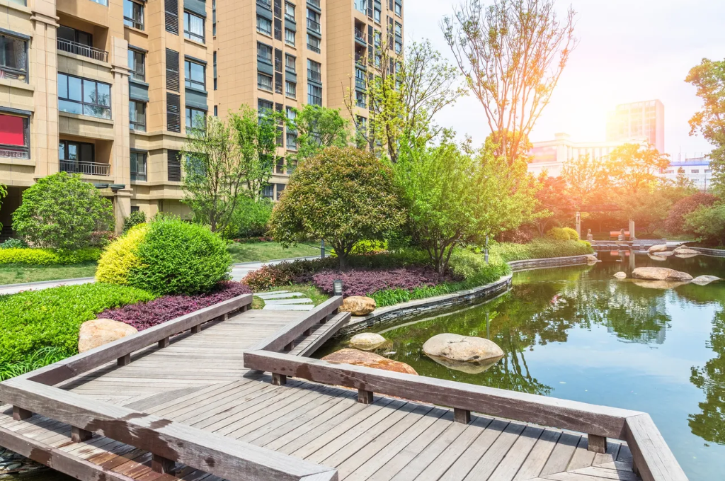 Lush Seattle garden landscape