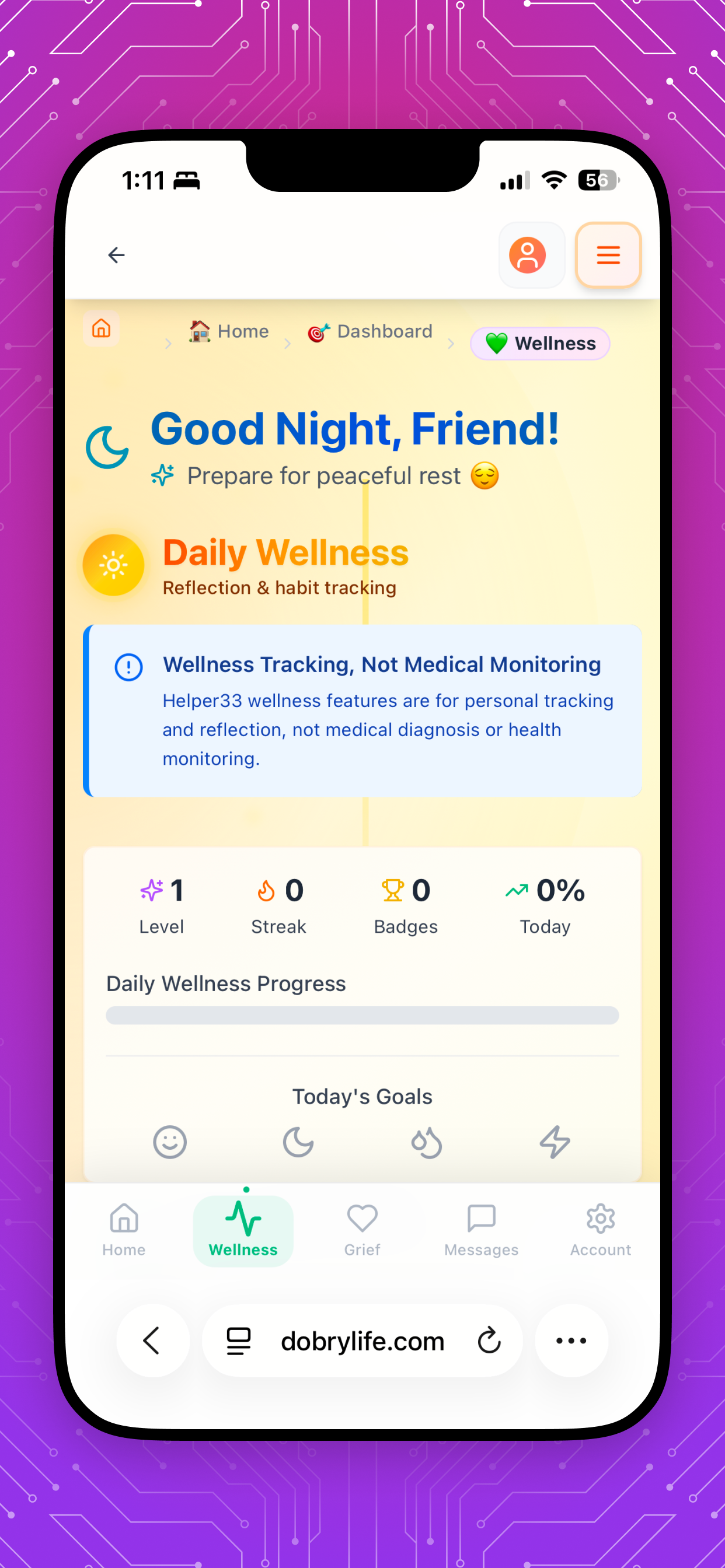 Wellness interface