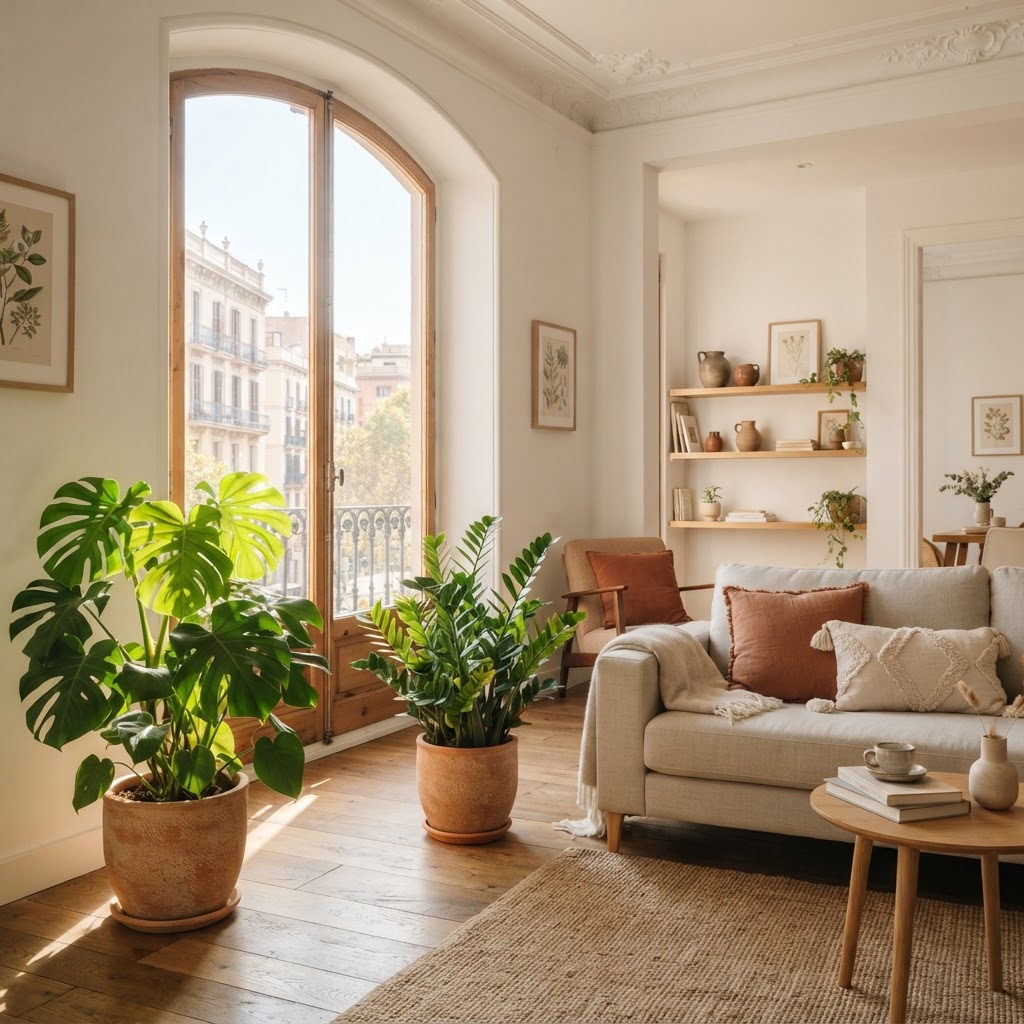 Dominando la luz para tus plantas en pisos de Barcelona