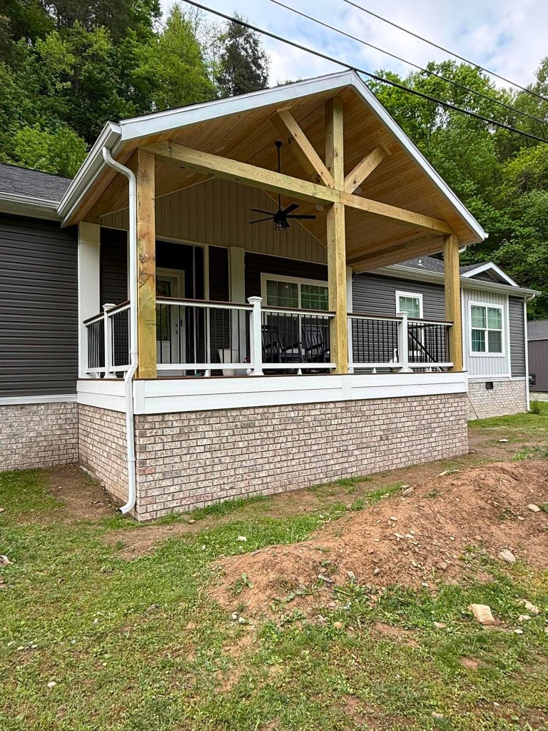 Trex Decking with Covered Roof Porch