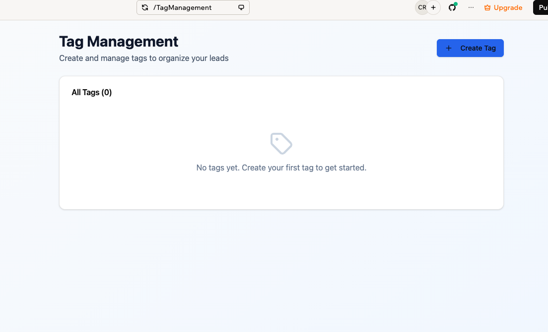 Tags & Tag Management screenshot