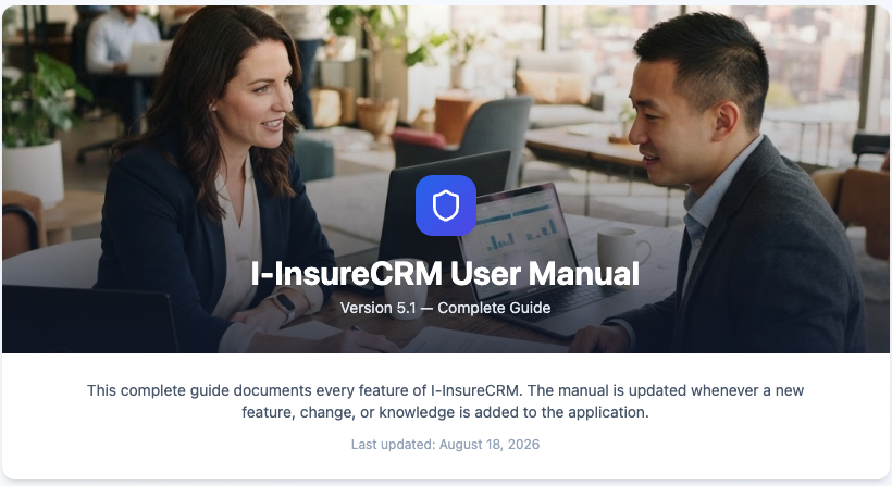 I-InsureCRM User Manual cover