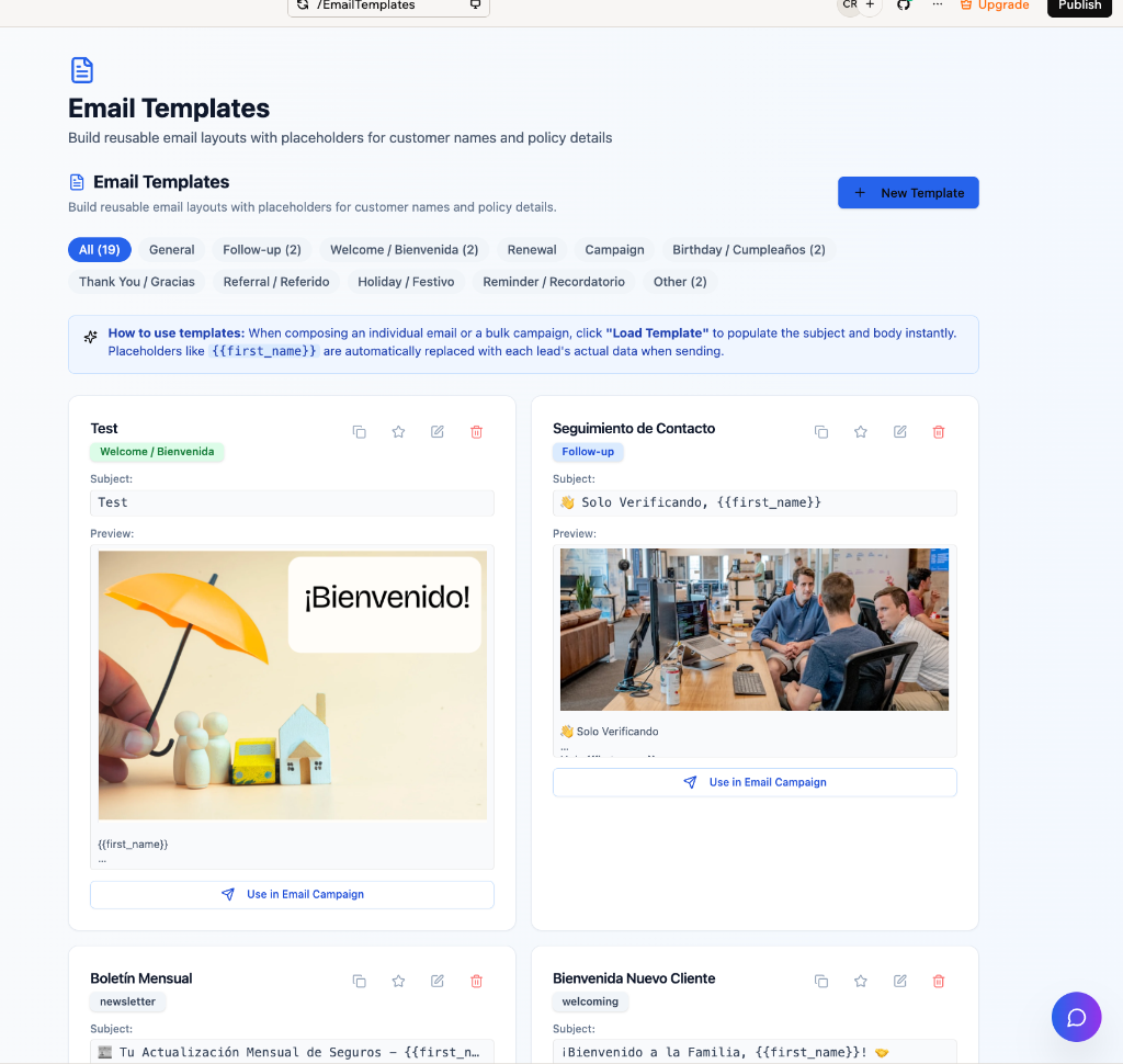 Marketing & Email Campaigns screenshot