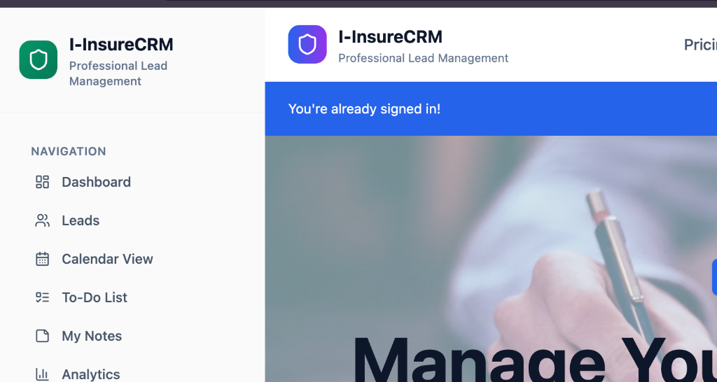 Welcome to I-InsureCRM