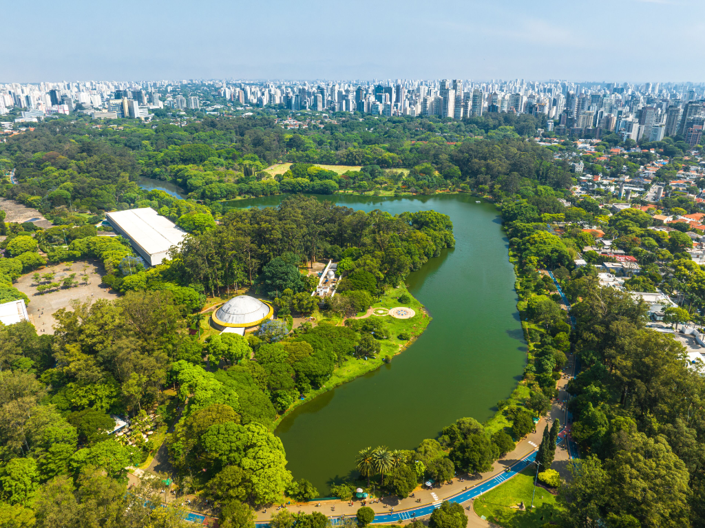 Parque Ibirapuera visto de cima - marco da Vila Mariana São Paulo