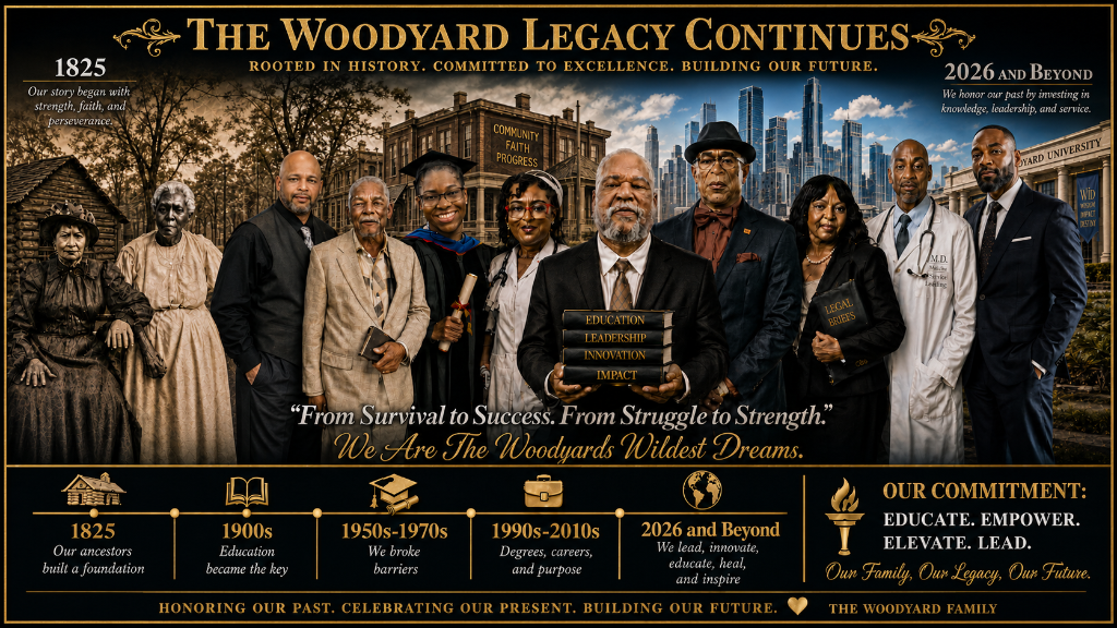 The Woodyard Legacy Continues — Rooted in History. Committed to Excellence. Building Our Future.