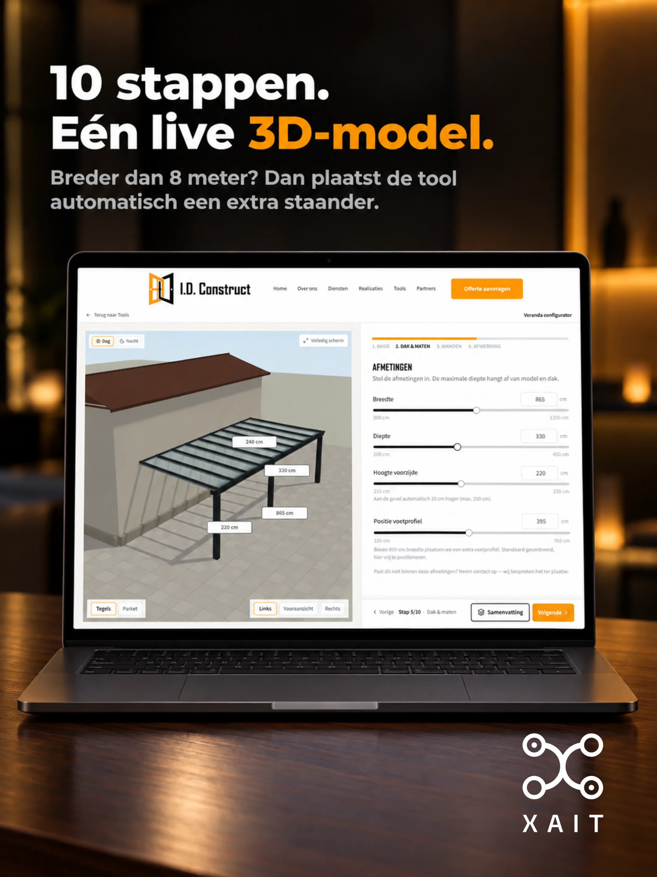 Detail 1 van 3D-verandaconfigurator voor I.D. Construct