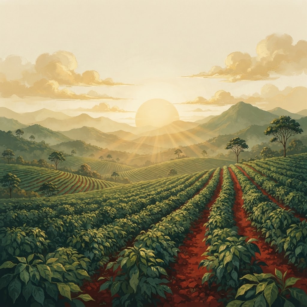 Vietnamese coffee field