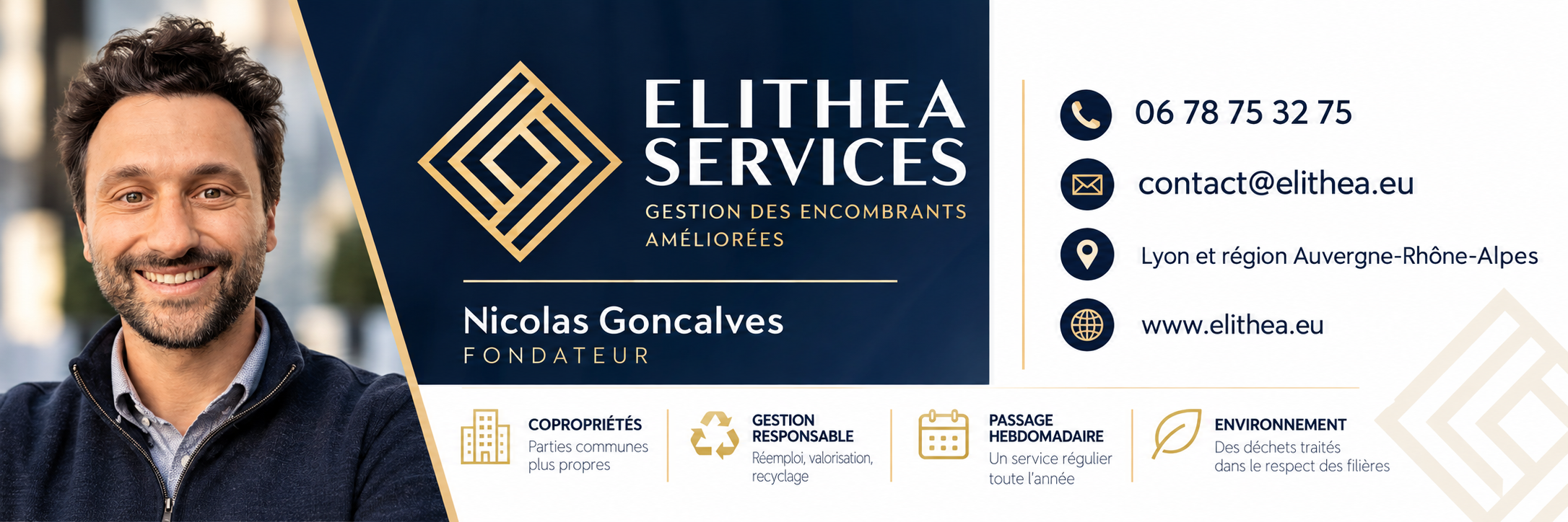 Nicolas Goncalves, fondateur d'ELITHEA Services — contact, logo et coordonnées ELITHEA